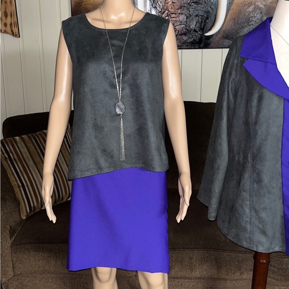 Dianaira • Size 12 • 4 Piece Outfit • Blazer/Blouse/Pants/Skirt • Purple/Gray - Picture 5 of 16